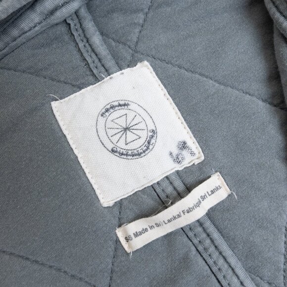 Urban Outfitters Freja Quilted Hooded Jacket Gray Winter Oversized Small - Picture 5 of 14